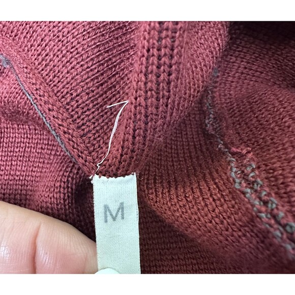 Stone Island Shadow Project Men's Knit Zip-Up Dark Red Wool Blend Cardigan Sz M - Picture 16 of 16